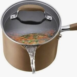 Anolon Hard Anodized Non-Stick 2qt Bronze Saucepan with Lid